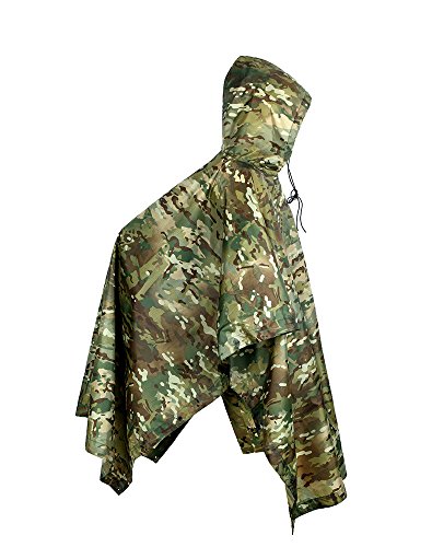 al Aire Libre Militar Viaje Camuflaje Impermeable Poncho Mochila Cubierta de Lluvia Impermeable Tienda Esterillas toldo Caza Camping Caminata