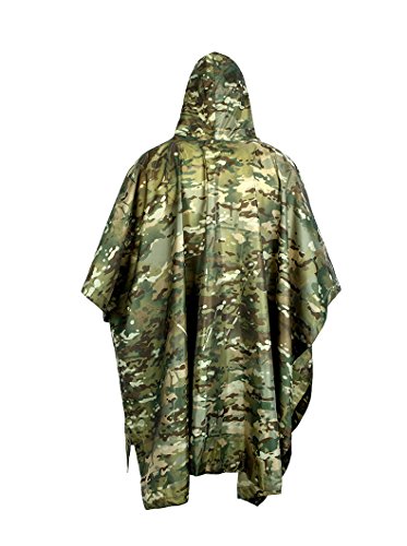 al Aire Libre Militar Viaje Camuflaje Impermeable Poncho Mochila Cubierta de Lluvia Impermeable Tienda Esterillas toldo Caza Camping Caminata