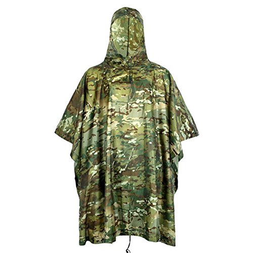 al Aire Libre Militar Viaje Camuflaje Impermeable Poncho Mochila Cubierta de Lluvia Impermeable Tienda Esterillas toldo Caza Camping Caminata