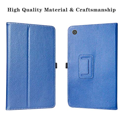 Alcatel 1T 7 Inch Funda,LiuShan Folio Soporte PU Cuero con Funda Caso para 7" Alcatel 1T 7 Inch 8068(Not fit Alcatel 1T 8082 10inch) Android Tablet,Azul