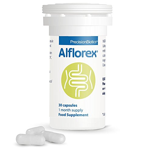 Alflorex® de PrecisionBiotics® | 30 cápsulas (suministro para 4 semanas) | Se ha demostrado que reduce la hinchazón, el dolor abdominal y los movimientos intestinales impredecibles.