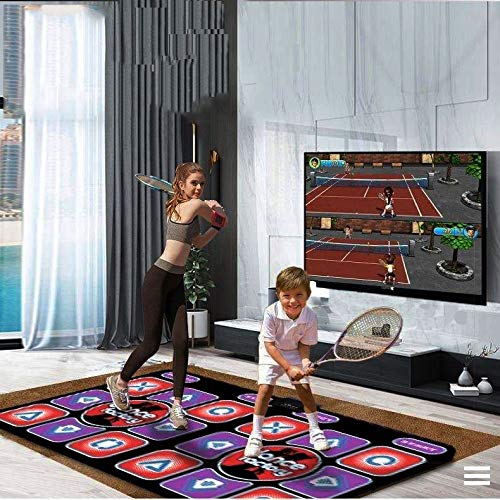 Alfombra de baile Inglesa 3D, Alfombra de Juego somatosensorial Interfaz HDMI HD Material de PU cómoda Manta de música Antideslizante, Consola de Juegos para Padres e Hijos