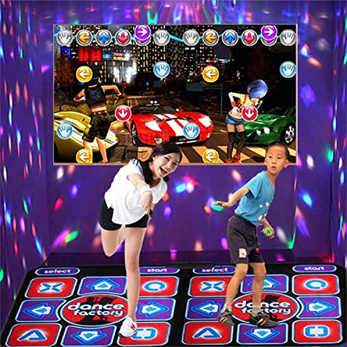 Alfombra de baile Inglesa 3D, Alfombra de Juego somatosensorial Interfaz HDMI HD Material de PU cómoda Manta de música Antideslizante, Consola de Juegos para Padres e Hijos