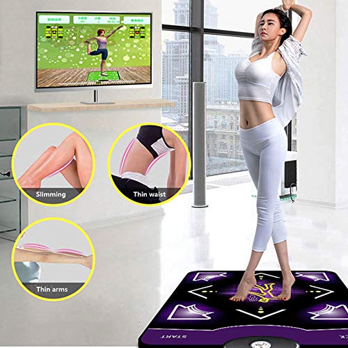 Alfombra de baile Manta De Baile 3D, Máquina De Juego De Baile Somatosensorial, Material De PU Súper Grueso Cientos De Juegos De Música + Pantalla HD MV + Controlador Inalámbrico