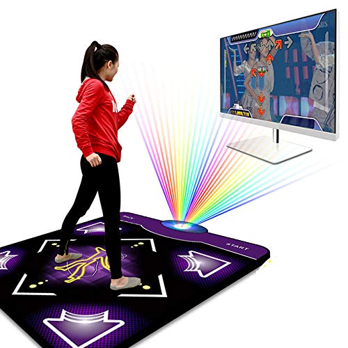 Alfombra de baile Manta De Baile 3D, Máquina De Juego De Baile Somatosensorial, Material De PU Súper Grueso Cientos De Juegos De Música + Pantalla HD MV + Controlador Inalámbrico