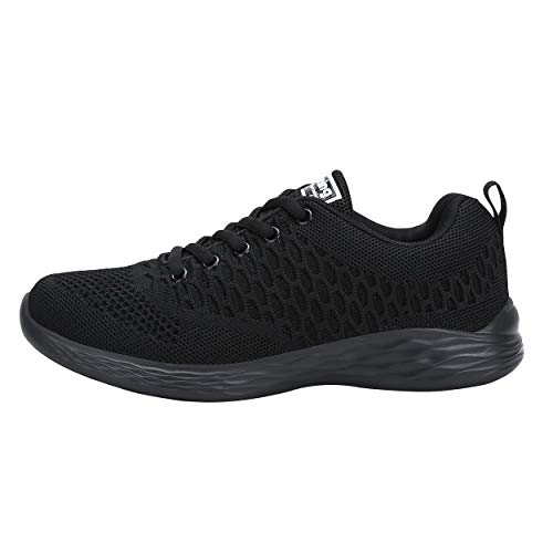 ALI&BOY Mujer Gimnasia Ligero Sneakers Zapatillas de Deportivos de Running para(38 EU, Negro/Negro)