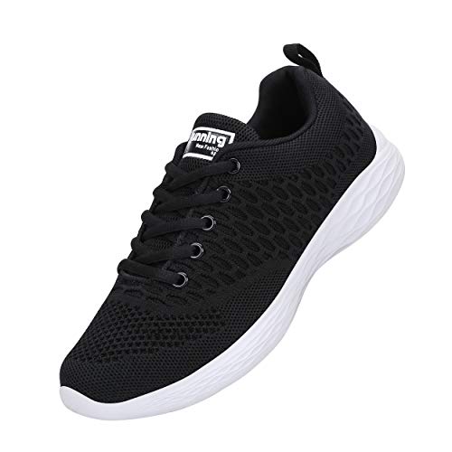 ALI&BOY Mujer Gimnasia Ligero Sneakers Zapatillas de Deportivos de Running para(40 EU, Negro/Blanco)