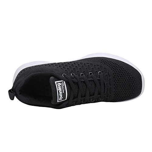 ALI&BOY Mujer Gimnasia Ligero Sneakers Zapatillas de Deportivos de Running para(40 EU, Negro/Blanco)