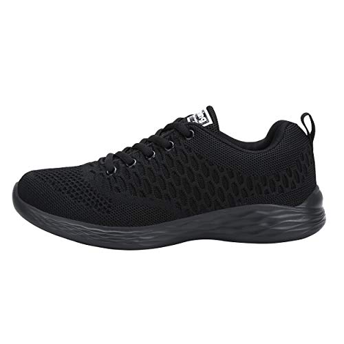 ALI&BOY Mujer Gimnasia Ligero Sneakers Zapatillas de Deportivos de Running para(40 EU, Negro/Negro)