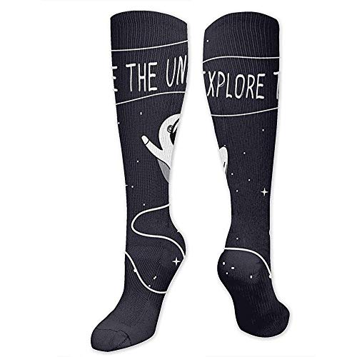 alice-shop Calcetín de compresión para mujeres y hombres, astronauta en el espacio ultraterrestre Casual Calcetines largos hasta la rodilla-50cm