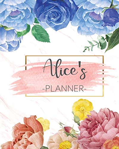 Alice's Planner: Monthly Planner 3 Years January - December 2020-2022 | Monthly View | Calendar Views Floral Cover - Sunday start