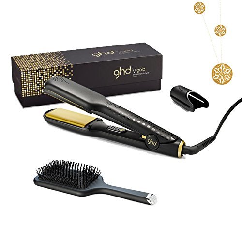 Alisador de pelo GHD Gold Classic + cepillo plano GHD + cinta dorada L'Oréal