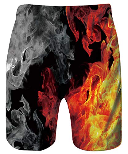 ALISISTER Bañadores Hombre Personalizado 3D Galaxia Fuego Diseño Secado Rápido Pantalones Cortos Verano Surf Playa Swim Shorts XL