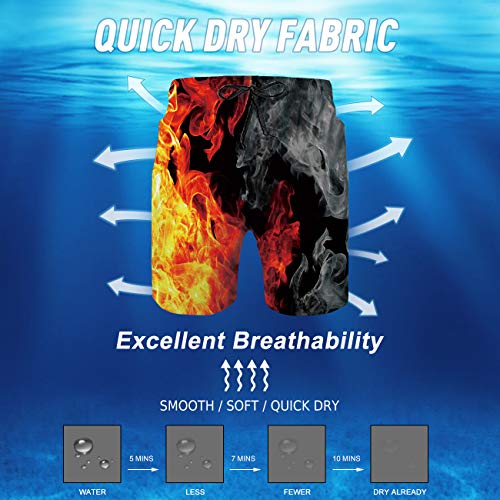 ALISISTER Bañadores Hombre Personalizado 3D Galaxia Fuego Diseño Secado Rápido Pantalones Cortos Verano Surf Playa Swim Shorts XL