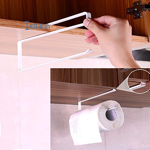 Alliebe rollo de papel toalla de papel titular dispensador bajo armario Rack soporte sin taladrar para cocina y baño