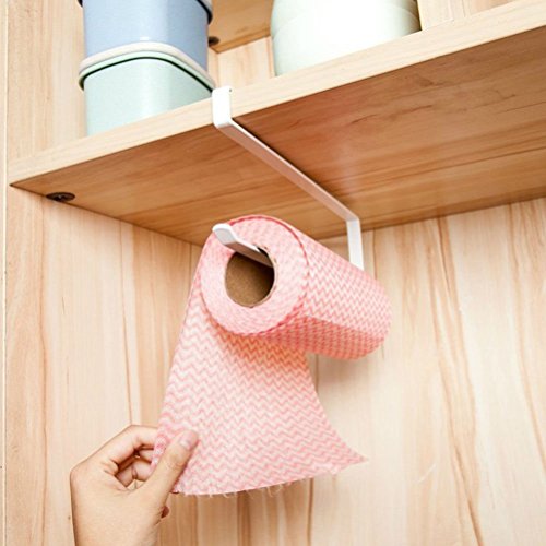 Alliebe rollo de papel toalla de papel titular dispensador bajo armario Rack soporte sin taladrar para cocina y baño
