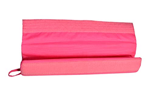 Almohadilla para barra: almohadilla profesional para levantamiento de pesas con correa de cierre segura. (rosado)