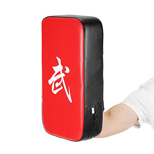 Almohadillas de piel sintética para taekwondo de AchidistviQ, para boxeo, karate, muay thai, artes marciales, kickboxing, boxeo, saco de boxeo, saco de boxeo, patadas, escudo, one color, negro