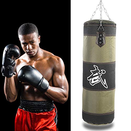 Alomejor Saco De Boxeo De Entrenamiento Saco De Boxeo Pesado Punching Inflable Saco De Entrenamiento Vacío Lucha Karate Punch Punching Sand Bag (120cm-Verde)