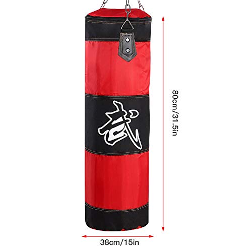 Alomejor Saco de Boxeo Saco de Boxeo Resistente con Cadenas para el Entrenamiento de Boxeo Bolsa de Arena de Fitness(1.2m-Red)