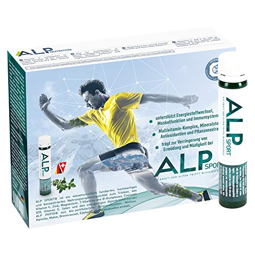 ALP SPORT multivitaminas y minerales con magnesio liquido vitamina C zinc selenio Vit E B complex B12 Q10 coenzima 14x25 ml ampollas bebibles suplementos deportivos