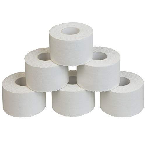 ALPIDEX 6 x Cinta Adhesiva Deportiva Blanca 3,8 cm x 10 m Sport Tape