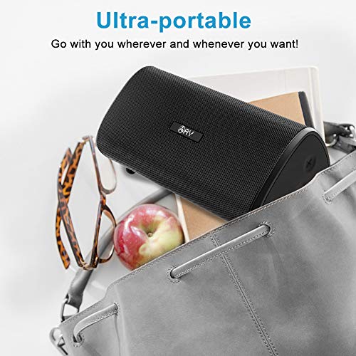 Altavoz 30W Portátil Bluetooth 5.0 AY, Impermeable IPX7 Altavozs Inalámbrico, Sonido estéreo HD Potentes conTWS & Micrófono, Resistente a Golpes, Autonomía de 24H para Camping,Viajes, Aire Libre.