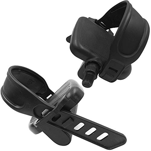 Amacoam Correas de Pedales Bicicleta Estática Correas de Goma del Pedal Fácil de Ajustar Correas de Pedal para Bicicletas Spinning Bicis Estaticas Bicicleta de Ejercicio en Casa o Gimnasio 2 Pares