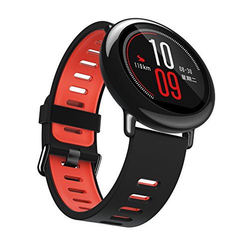 Amazfit Pace Black Pulsera Inteligente con Ritmo Cardíaco y GPS, Negro