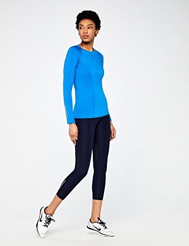 Amazon Brand - AURIQUE Top deportivo de running para mujer, Azul (Imperial Blue), 40, Label:M
