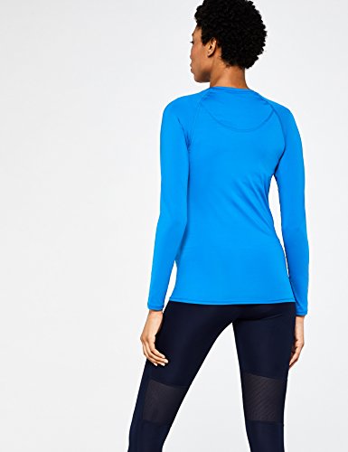 Amazon Brand - AURIQUE Top deportivo de running para mujer, Azul (Imperial Blue), 40, Label:M