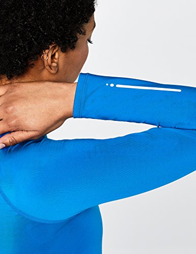 Amazon Brand - AURIQUE Top deportivo de running para mujer, Azul (Imperial Blue), 40, Label:M
