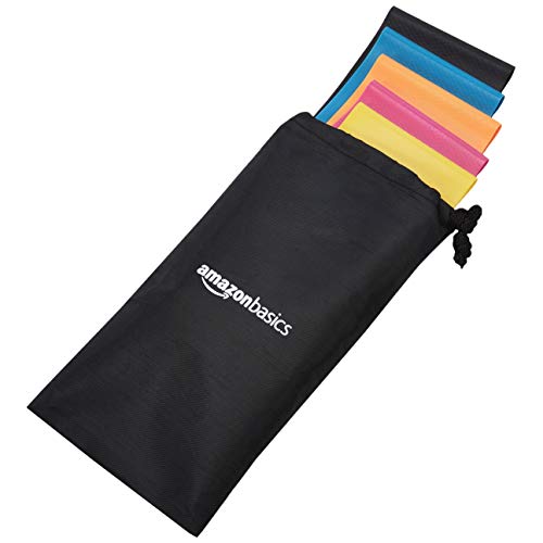 AmazonBasics – Bandas de resistencia de látex, 600 mm, juego de 5 uds.