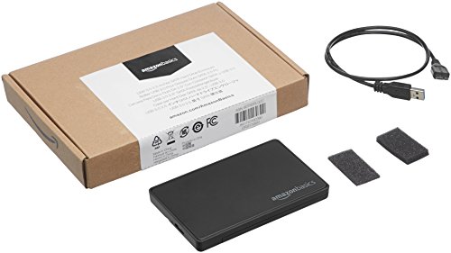 AmazonBasics - Caja para disco duro SATA, 2,5 pulgadas (6,35 cm) - USB 3.0