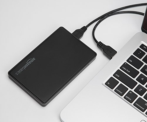 AmazonBasics - Caja para disco duro SATA, 2,5 pulgadas (6,35 cm) - USB 3.0