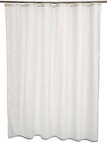 AmazonBasics - Cortina de ducha de poliéster (180 x 200 cm), color blanco