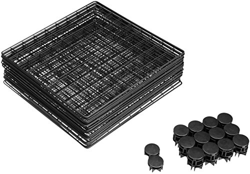 AmazonBasics - Estantes de almacenamiento, Seis cubos, de alambre - Negro