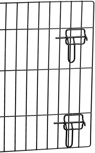 AmazonBasics - Jaula Plegable de Metal para Mascota (una Puerta, 91 cm Largo) + Cama Acolchada con rebordes para Mascotas: 89 x 56 cm