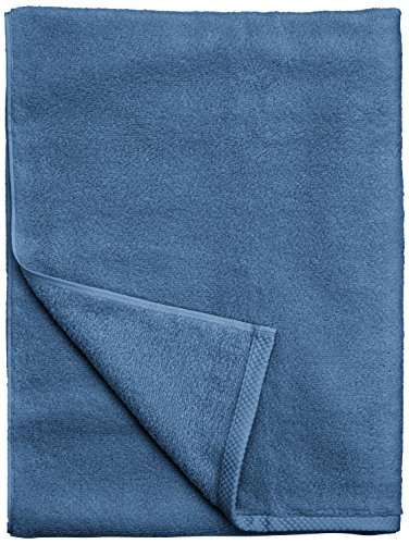 AmazonBasics - Juego de 4 toallas de secado rápido, 2 toallas de baño y 2 toallas de mano - Azulón