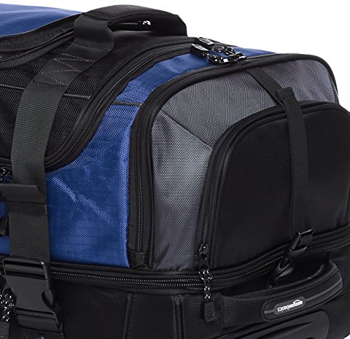 AmazonBasics - Mochila con ruedas de ripstop, 66 cm, 64.4 litros - Azul