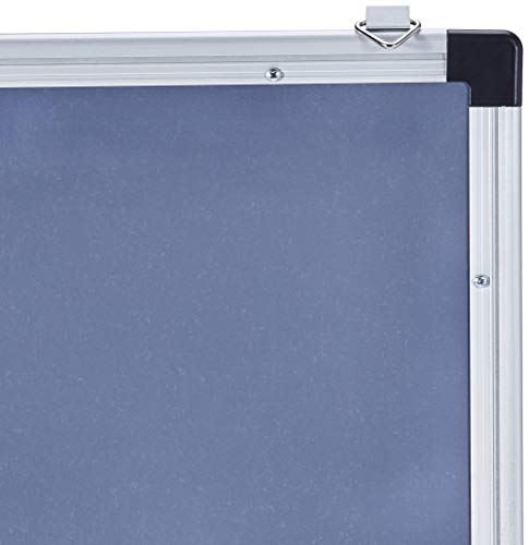 AmazonBasics - Pizarra blanca magnética con bandeja para rotuladores y marco de aluminio, 120 cm x 90 cm