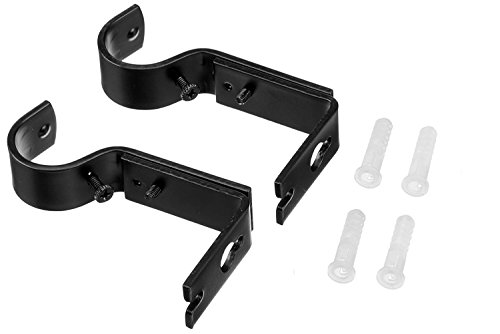 AmazonBasics - Set de 2 soportes ajustables de pared - Negro