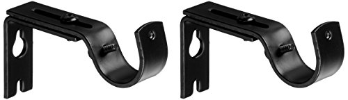 AmazonBasics - Set de 2 soportes ajustables de pared - Negro