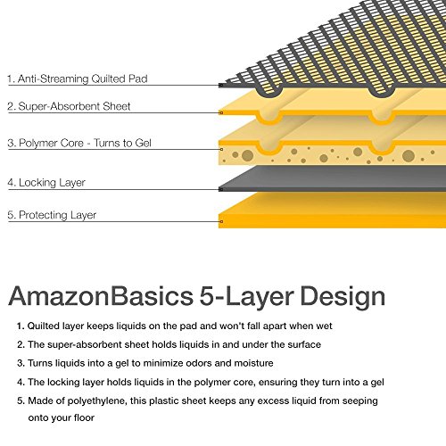 AmazonBasics - Toallitas de entrenamiento para mascotas (tamaño regular, 100 unidades)