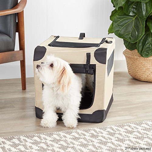 AmazonBasics - Transportín para perros, blando, plegable, 91cm