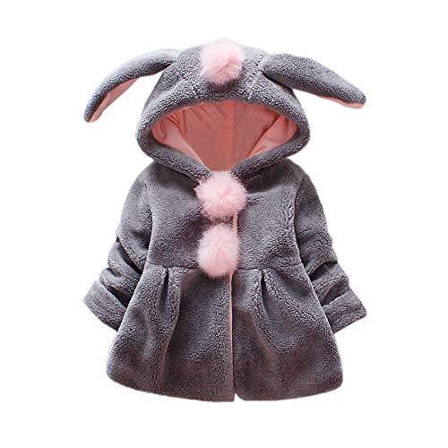 Amlaiworld Abrigos Bebe niñas,Chaqueta con Capucha de Orejas de Conejo de Venonat para niños niñas Bebé Ropa Bebé Otoño Invierno Grueso Capa Abrigos para Bebés Niña Recién Nacido