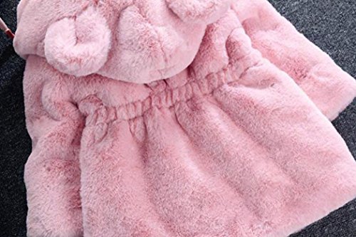 Amlaiworld Ropa Bebé Bebés niña otoño Invierno Abrigo con Capucha Chaqueta Gruesa Ropa de Abrigo 12 Mes - 4 Años (Tamaño:12-18Mes, Rosa)