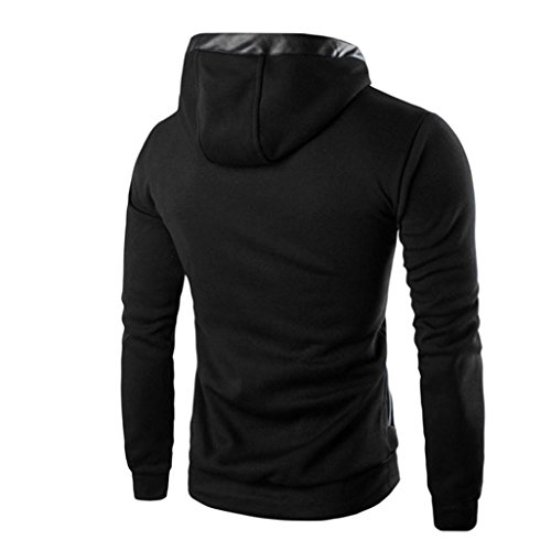 Amlaiworld_Hombre Hombre Sudaderas Hombre,Sudadera con Capucha para Hombre Caliente suéter Ropa de Abrigo (2XL, Negro)