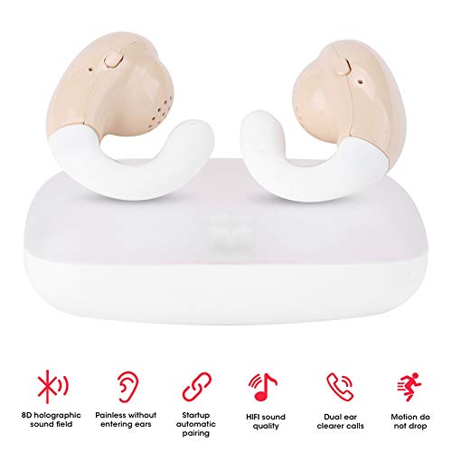 AMONIDA Auriculares, Auriculares inalámbricos con Sonido HiFi, inalámbricos para Entrenamientos, Correr, Gimnasio, Trabajo, conducción en casa, conducción Segura, Deportes(Pro-Skin)