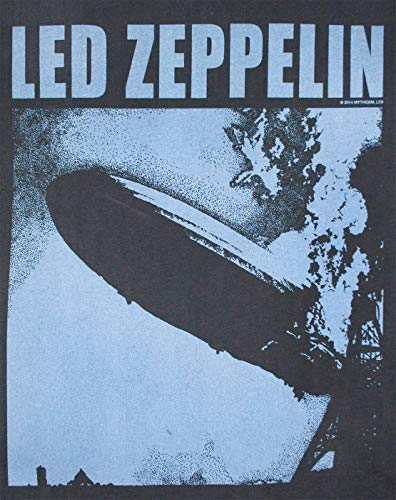 Amplified Led Zeppelin-Blimp Square Camiseta, Gris (Charcoal CC), S para Hombre